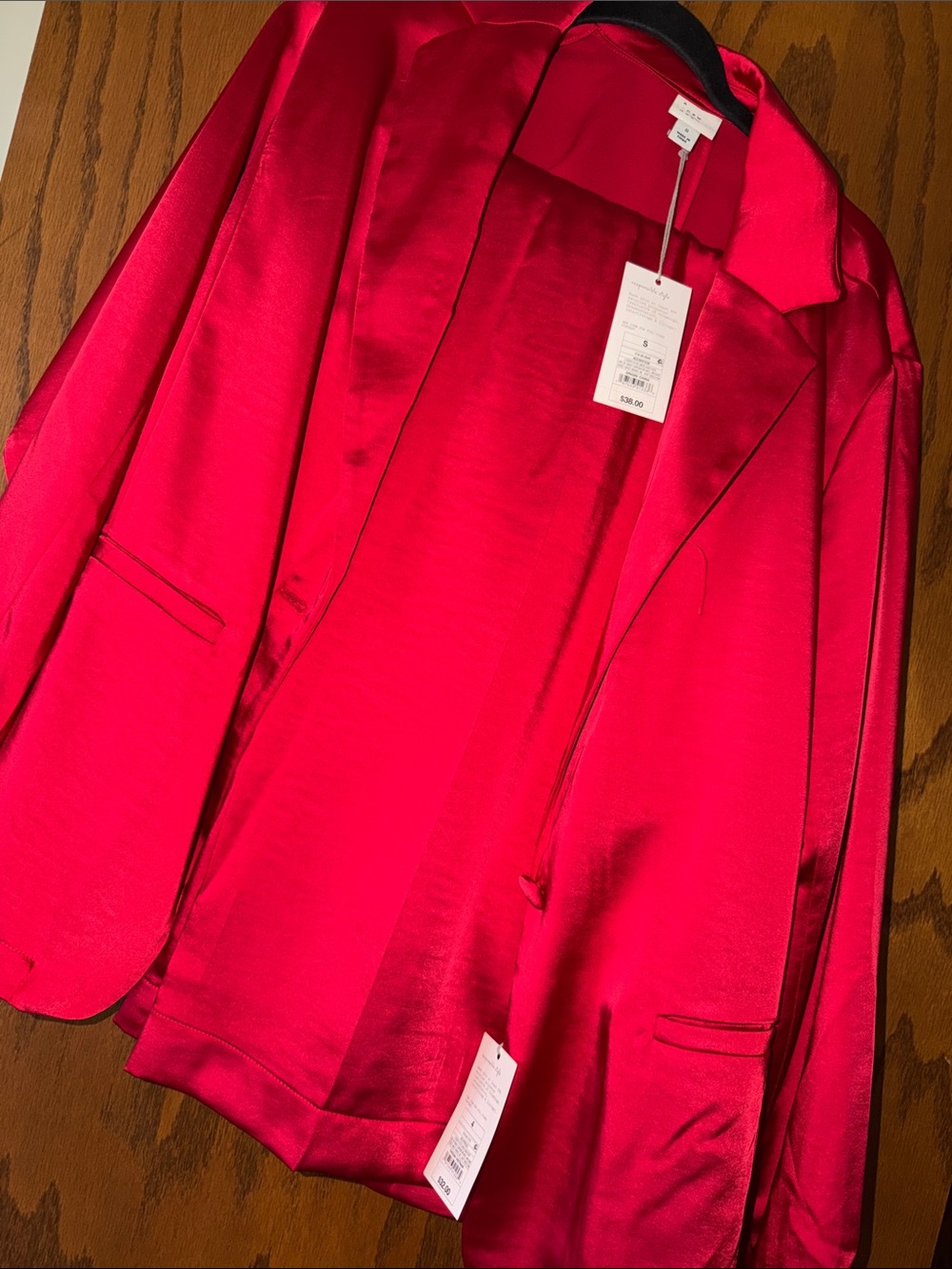 Cherry Red Satin Set